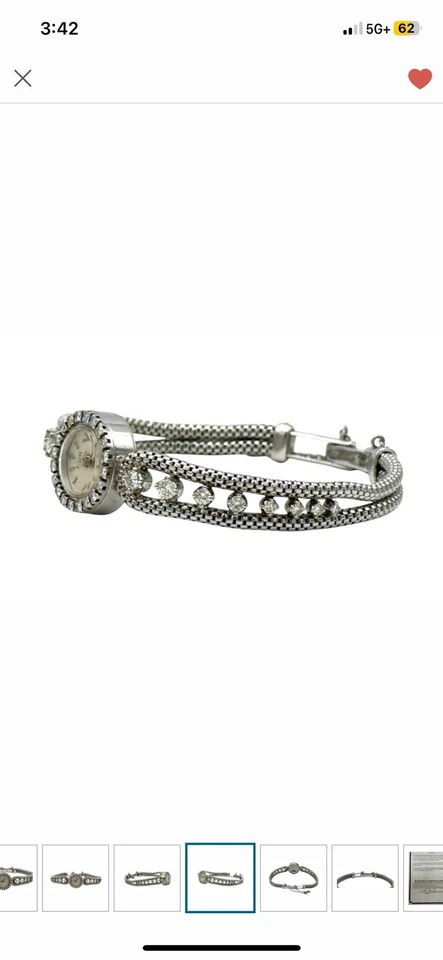 Reloj de pulsera Piaget de oro blanco de 14 quilates para mujer con diamantes certificados VS1 1ktw Foto 3 de 4