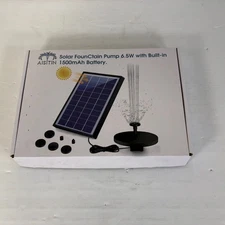 6.5W Solar Fountain Pump Water Pump Built-in 1500mAh Battery With  Nozzles