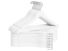StorageWorks White Wooden Hangers, 20 Pack Wood Hanger for Closet, Coat Hang...