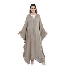Ramadan Cardigan Women muslim Abaya Long Dress Dubai Kaftan Maxi Arab Robe Gown