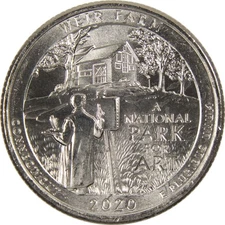 2020 P Weir Farm NHS National Park Quarter BU Uncirculated Clad Coin