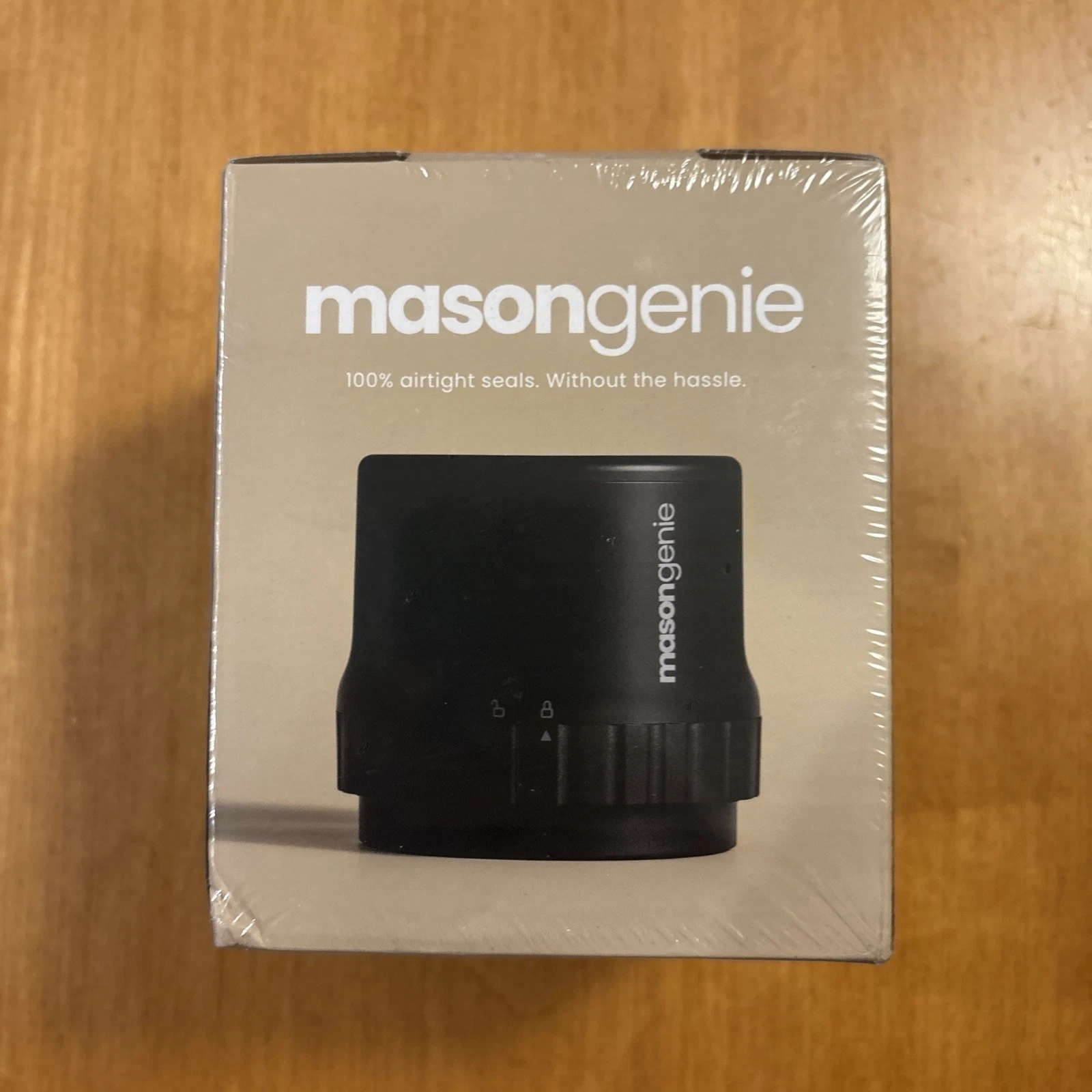 Mason Genie Vacuum Sealer Attachment for Mason Jars Airtight Food Storage Black