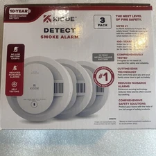 Kidde 10-Year Battery Powered Smoke Detector with Photoelectric Sensor (3-Pack)