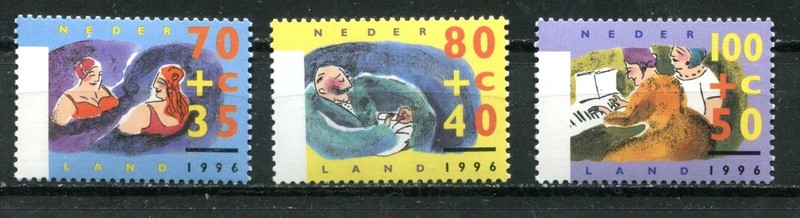 Netherlands 1996, Welfare, Senior Citizens, Scott B692-B694, MNH