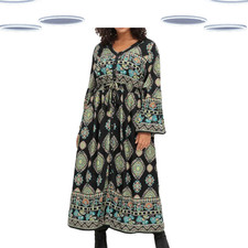 Autumn Black Maxi Dresses for Women for sale UK
