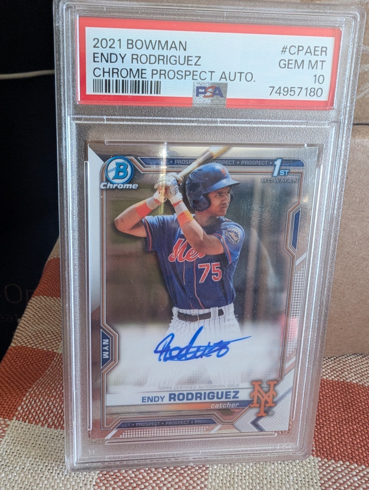 2021 Bowman Chrome Endy Rodriguez RC Rookie 1ST Auto Autograph PSA 10 Gem Mint