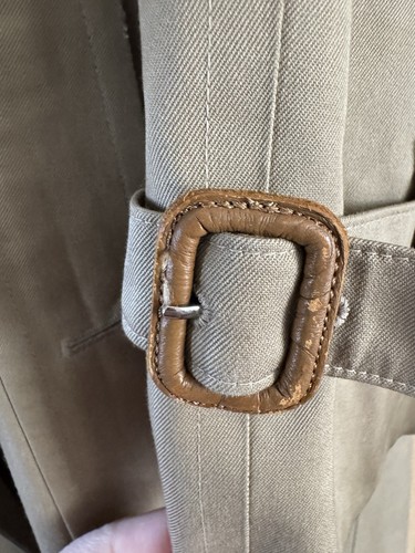 Burberry Vintage Beige Cotton Blend Check Trench Coat 38 Short with wool liner - Picture 12 of 23