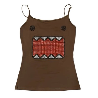 Domo Kun Graphic T Shirt Tank Top Anime Kawaii Y2K Streetwear Unisex Cartoon Tee