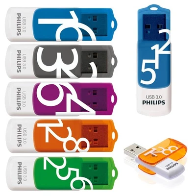 USB 3.0 Speicherstick PHILIPS 16GB- 512GB USB 3.0 Vivid Edition Flash Drive LED
