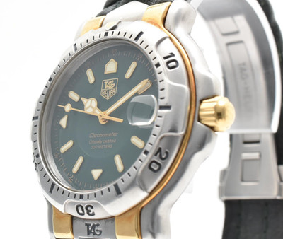 [Near Mint]TAG Heuer 6000 WH5153 Green Dial Automatic 37mm Men's Watch JAPAN
