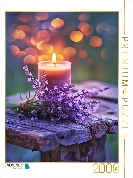 Calvendo Puzzle Lavender By Candlelight | 2000 Pieces, Finished Size 35.4 × 26.4-image