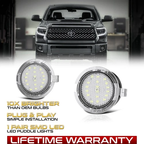 [FULL SMD] LED Side Mirror Puddle Light Lamp L+R For 07-21 Toyota Tundra Sequoia