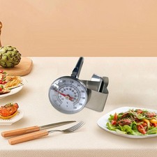 Sofort ablesbares Lebensmittelthermometer aus Edelstahl mit Clip und H&uuml;lle f&uuml;r