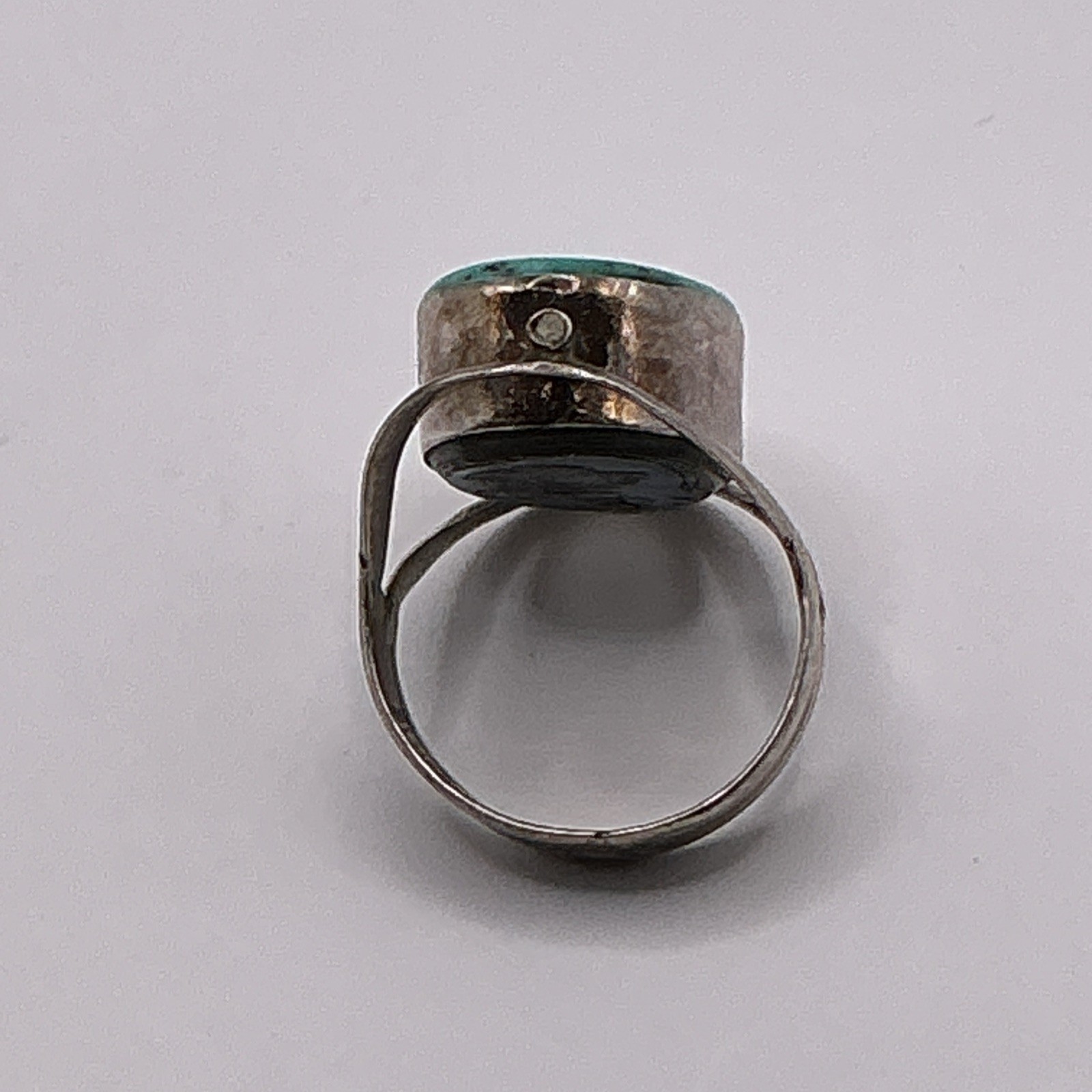 Reversible flip 950 Silver Adjustable Ring Oyster… - image 3