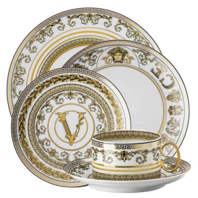 Versace Rosenthal Virtus Gala White 5 Piece Place Setting