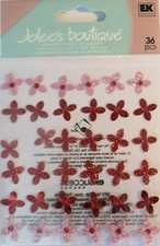 JOLEE'S BOUTIQUE PINK RED FLOWER REPEATS 36 PC STICKERS SCRAPBOOK CRAFT OUTDOOR
