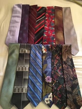 Lot of 13 Classic Designer Neck Ties Variety Of Brands
