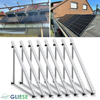DE 118cm Balkonkraftwerk PV Halterung Solarmodul Flachdach 0°-90° Aufständerung