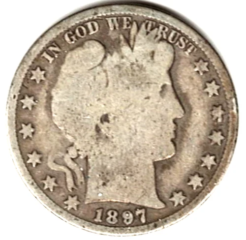 1897 Barber Half grades in GOOD+ condition ~ FULL RIMS ~ SEE THE SCAN  stk y 671