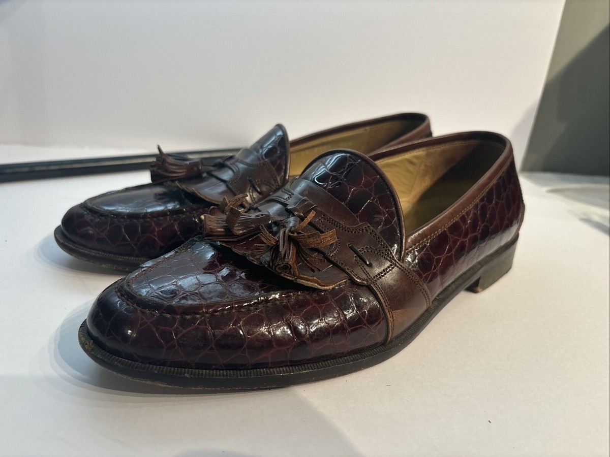 Johnston and Murphy Mens Shoes Size 9.5M Brown Tassels 