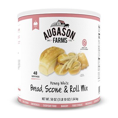  Honey White Bread Scone & Roll Mix Emergency Food Storage #10 Can