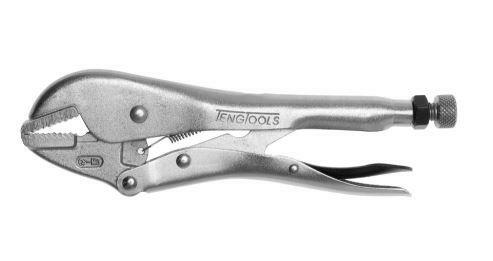 Teng Tools 401-10F 10"" Plated, Serrated & Flat Power Grip Pliers