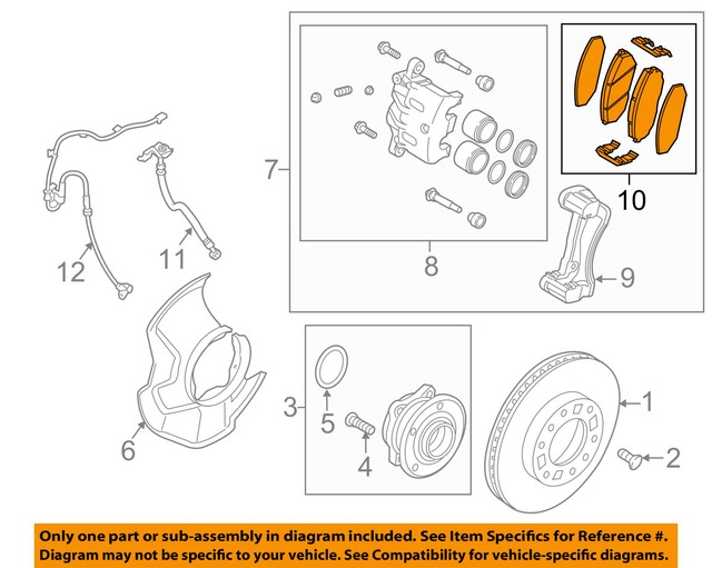 KIA OEM 2015 Sorento BrakeFront Pads 581014ZA00 eBay