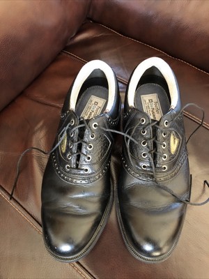 FootJoy Gel-Fusion 59953 Black Saddle Leather Soft Spike  display picture 2