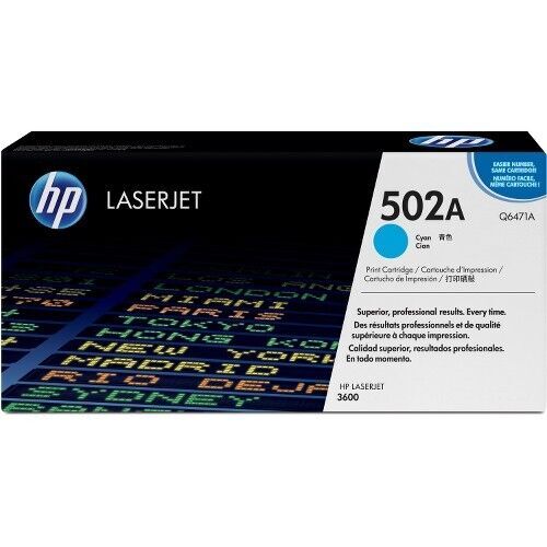 Genuine HP 502A Q6471A Cyan Toner Cartridge New Sealed! - Picture 1 of 1