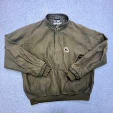 Zero Restriction Pullover Men's Extra Large Brown Suede Microfiber Golf USA Made