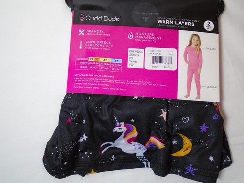 NWT Toddler Girls Cuddl Duds Thermal Warm Layers 2-Piece Set fabrics & prints - 第 25/43 張圖片