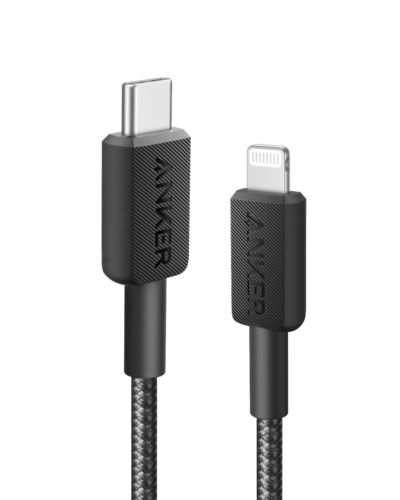 Anker USB C to Lightning Cable, 322 USB-C to Lightning Braided Cable(3ft, Black) - Picture 1 of 5