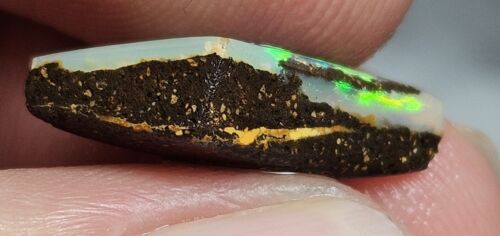 Boulder Opal Rubs 3 Winton Blue Green Crystal 34 Carat Lapidary Rough Australian - Foto 8 di 19