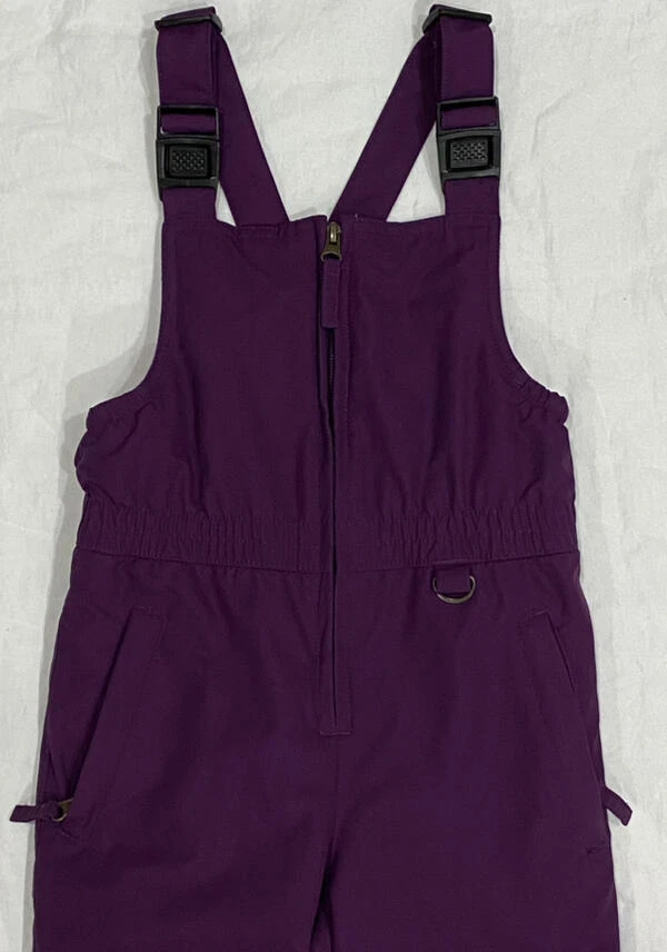 Lands End Plum Deep Purple Grow A Longs Snow Bibs Suit Girls Size 4 LN! - Image 2 of 4