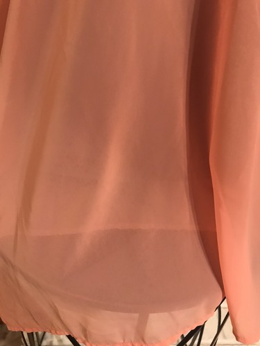 Antonio Melani transparentes korallenfarbenes Damenkleid Größe Large " - Bild 3 von 6