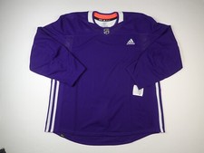 NEW! Adidas MIC Pro Stock Hockey Player Practice Jersey Blank Purple 58