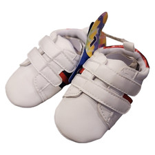 Baby Unisex Toddler Shoes Size 1 Sneaker Flat Babies White Non Slip Hook  Loop