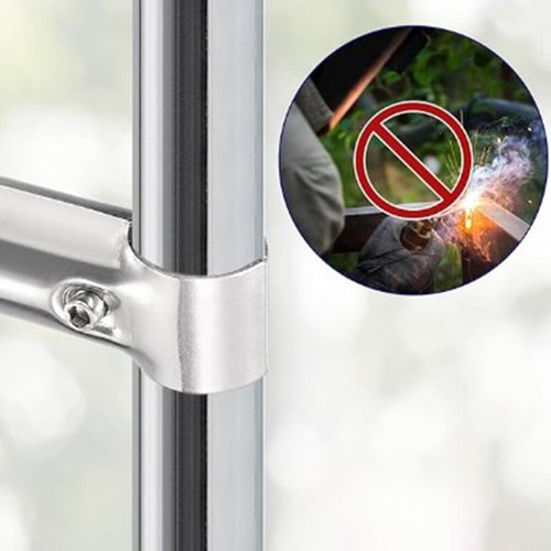 Connettori a morsetto per tubi a T resistenti 4 pezzi adatti per varie strutture - Foto 6 di 10
