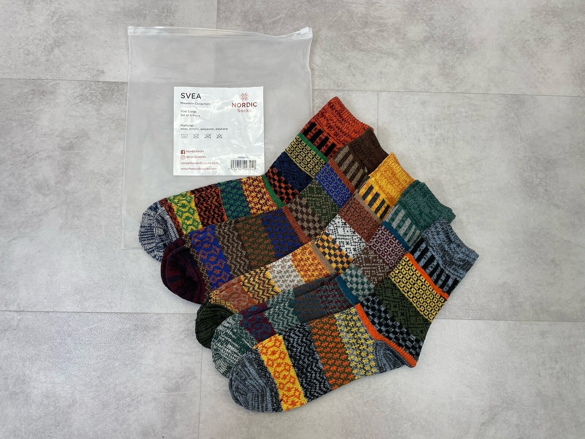 Nordic Unisex Adults Wool Socks Size M Medium Set Of SVEA BRAND NEW