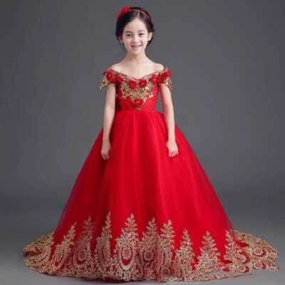 strapless open back dress Girls Princess Dress Up Gown (Age 3-10YRS)  Teeny Bumps