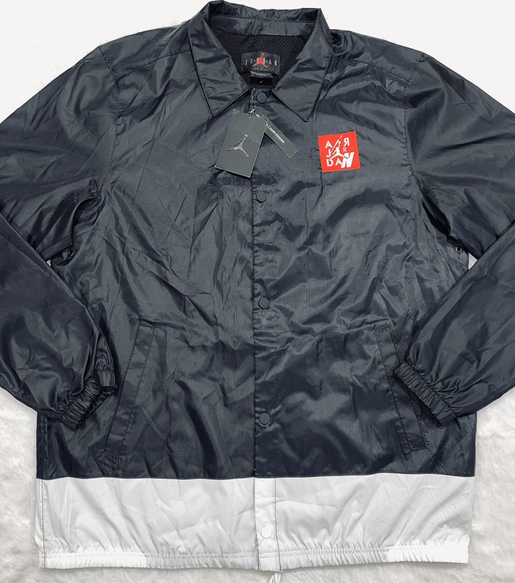 Nike Air Jordan Legacy AJ 4 Coaches Jacket Black CI0253-010 Men's