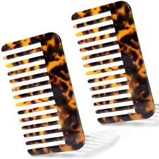 Fsmiling Hair Detangling Comb, Small Travel Purse Wide Tooth Pocket Comb for Thi