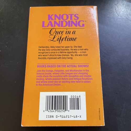 KNOTS LANDING #8 Once In A Lifetime (1986) Pioneer TV Tie-In paperback book 1st - Picture 2 of 3