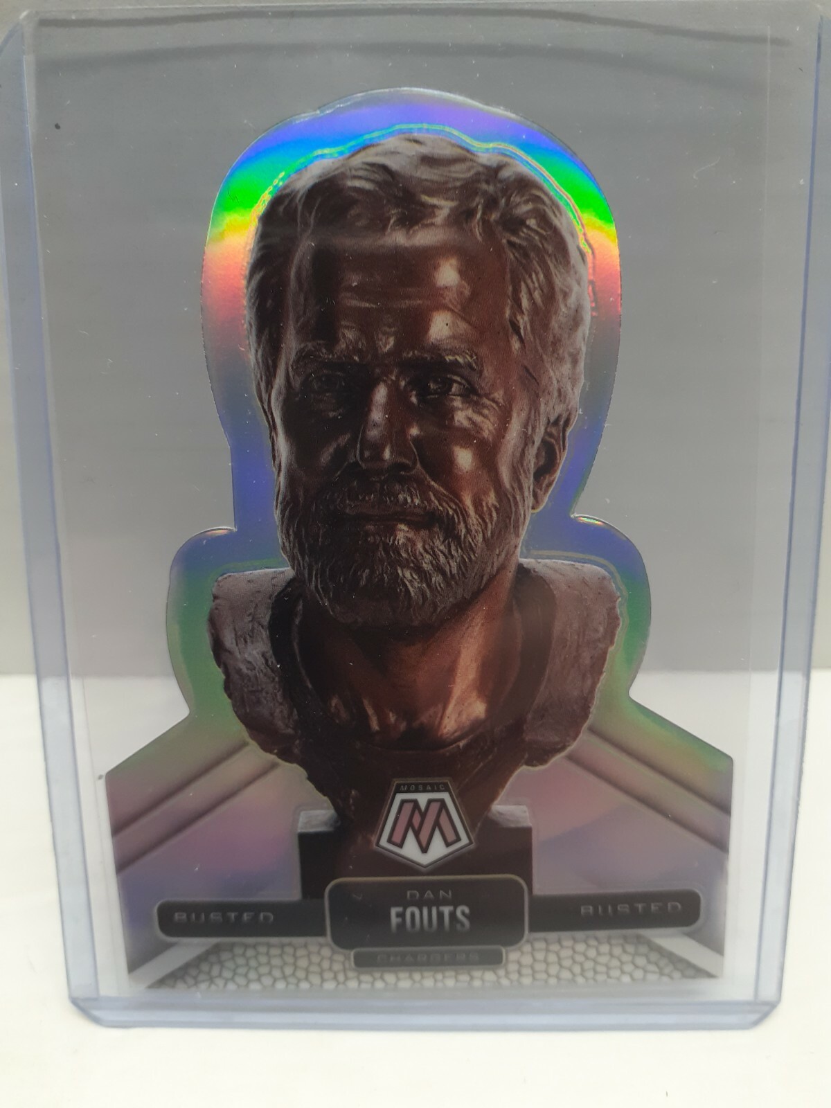 2021 MOSAIC FOOTBALL DAN FOUTS BUSTED SILVER PRIZM DIE CUT MINT CASE HIT RARE