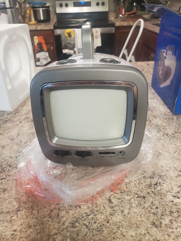 Claybrooke 5 In 1 5" TV, Radio, Compass, Flashlight, Thermometer, Camping, Works