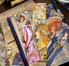 30 PC Bookmark Set Alphonse Mucha Art Nouveau 1.5" x 6" New Free Ship S165