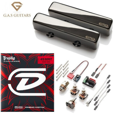 EMG Robert Trujillo RT Rip Tide Set Black Chrome J Jazz Pickup Set (SIG STRINGS)