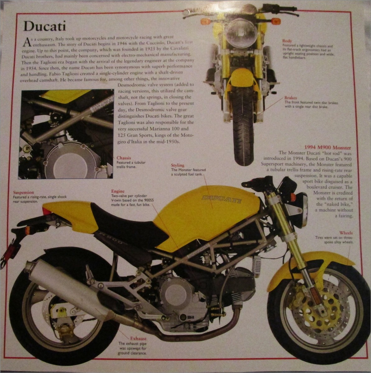 1994 Ducati M900 Monster motorcycle print