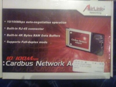 AirLink 101 CARDBUS NETWORK ADAPTER 10/100Mbps ASOHOCB *SEALED*