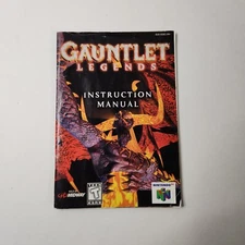 Gauntlet Legends N64 Nintendo 64 Manual Only ~ Instruction Booklet